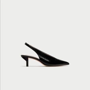 Zara leather court shoes